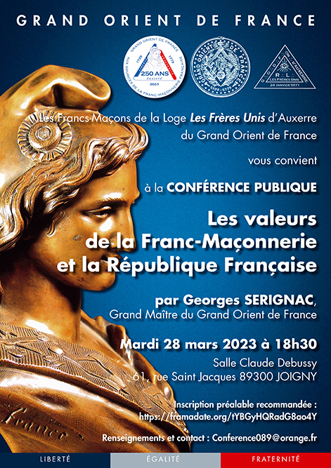 Les valeurs de la Franc-Maçonnerie et la République Française