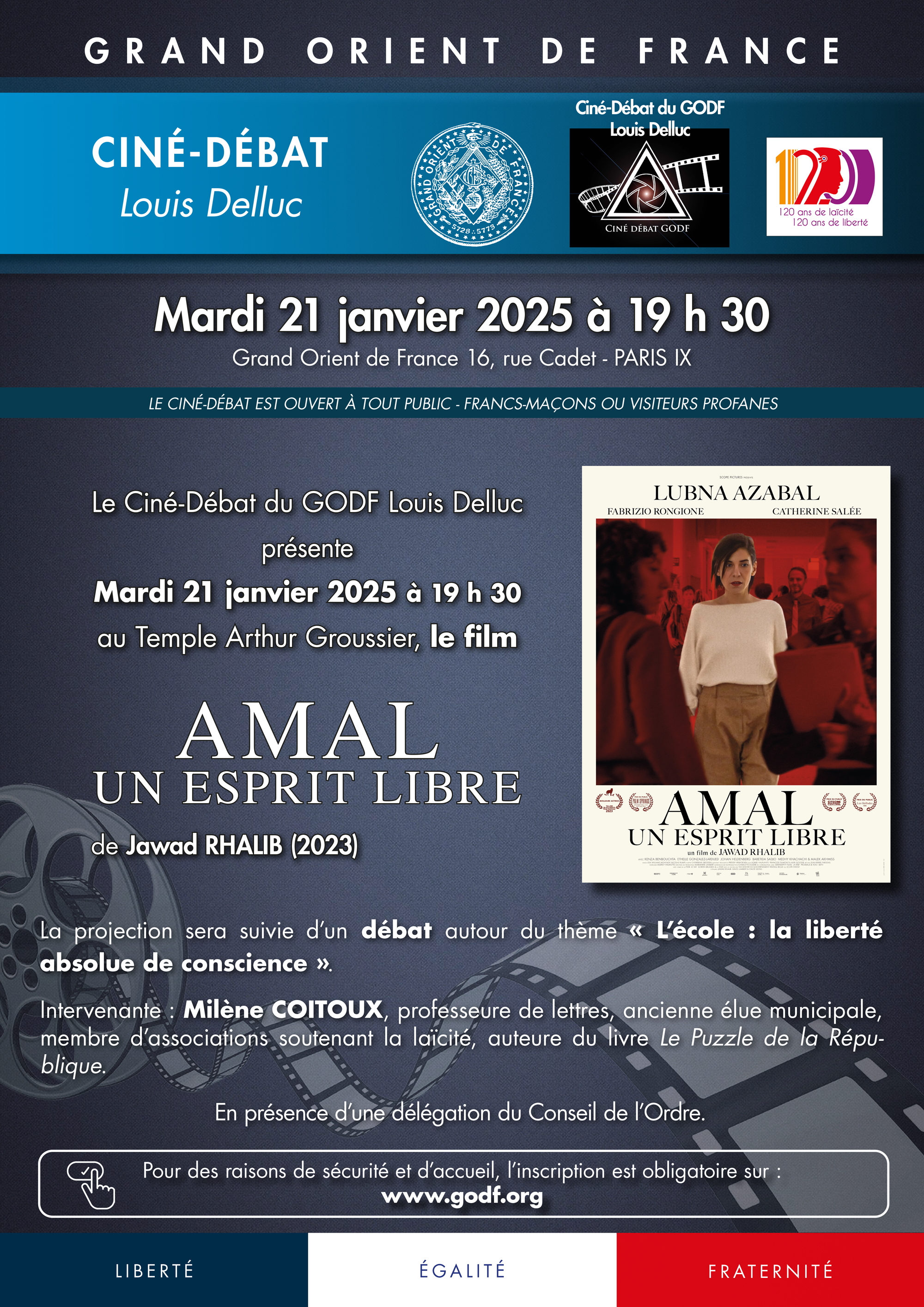 Projection du film « AMAL UN ESPRIT LIBRE » suivie d'un débat