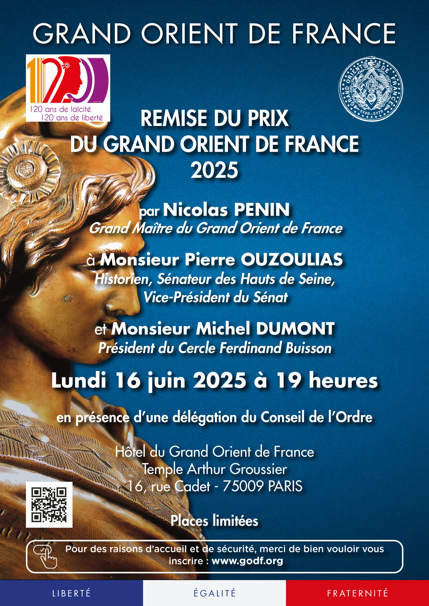 Remise du Prix du Grand Orient de France 2025