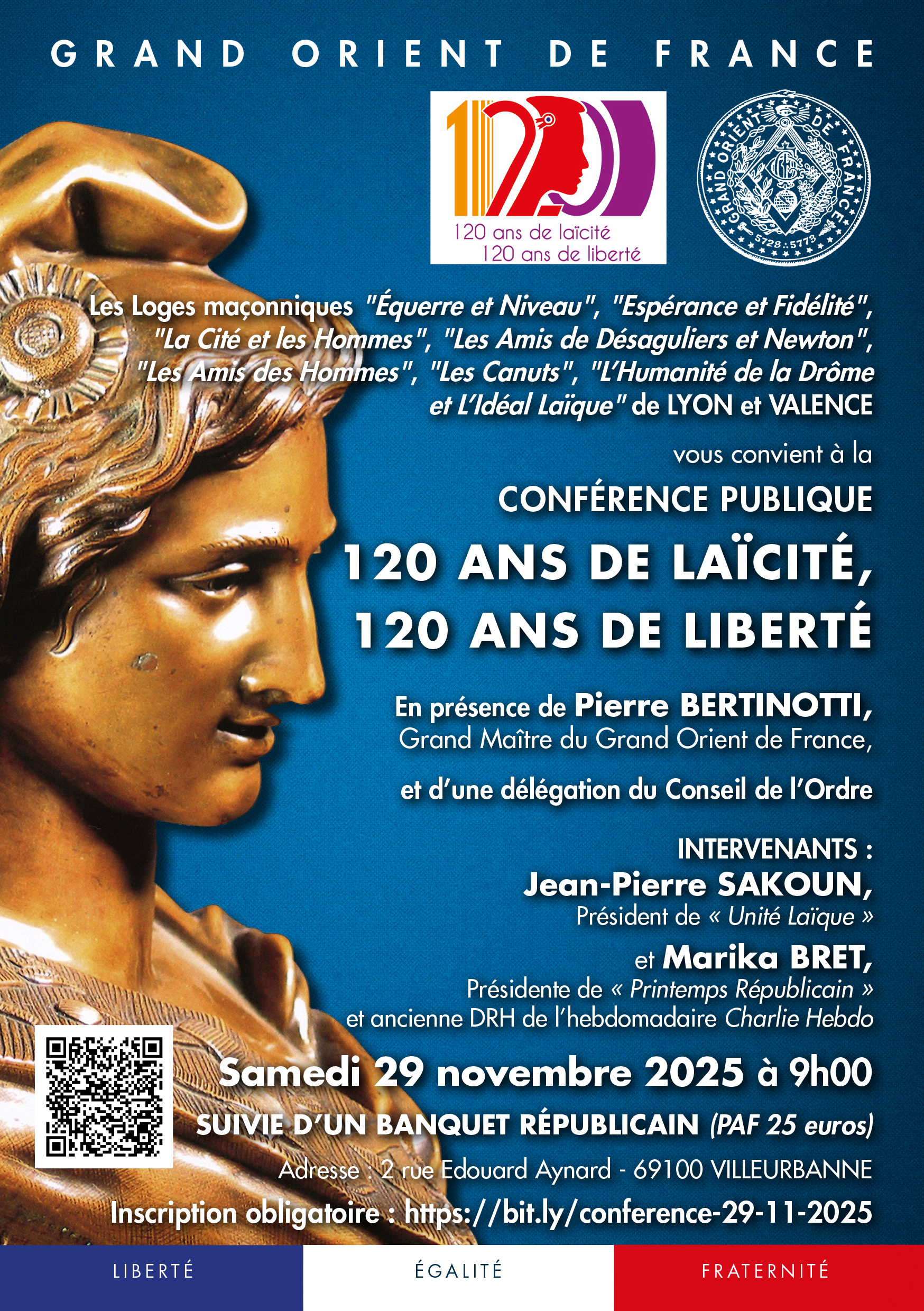 120 ans de Laïcité, 120 ans de Liberté