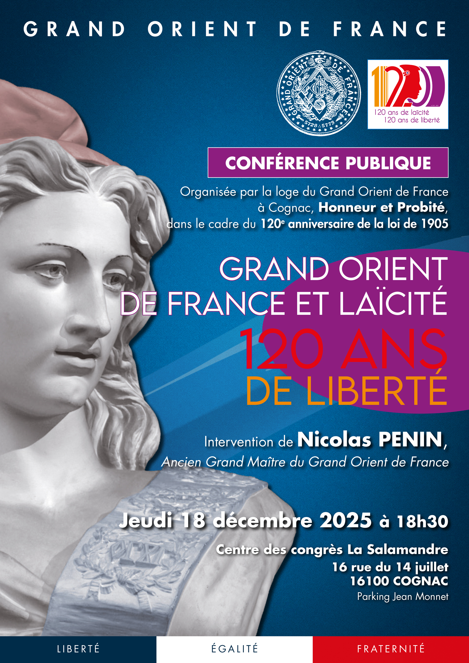 Grand Orient de France et Laïcité, 120 ans de liberté