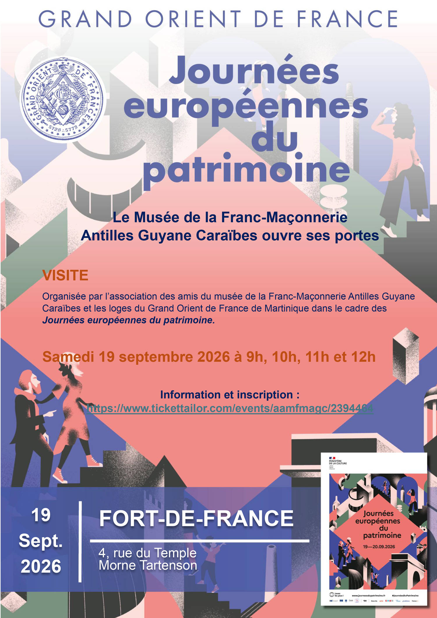 Visite du musée de la Franc-Maçonnerie Antilles Guyane Caraïbes (journées européennes du patrimoine 2026)